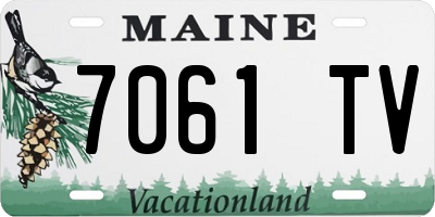 ME license plate 7061TV