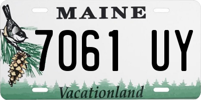 ME license plate 7061UY