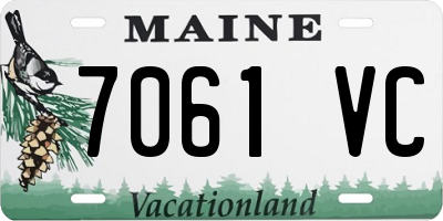 ME license plate 7061VC