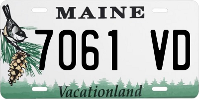 ME license plate 7061VD