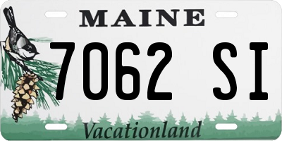 ME license plate 7062SI