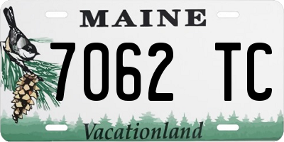 ME license plate 7062TC