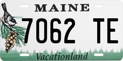 ME license plate 7062TE