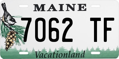 ME license plate 7062TF