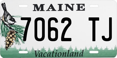 ME license plate 7062TJ