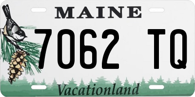 ME license plate 7062TQ