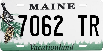 ME license plate 7062TR