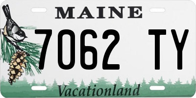 ME license plate 7062TY