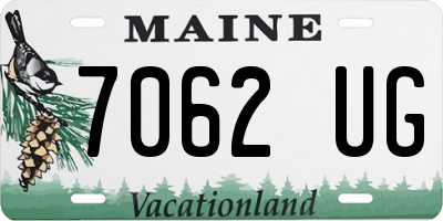ME license plate 7062UG