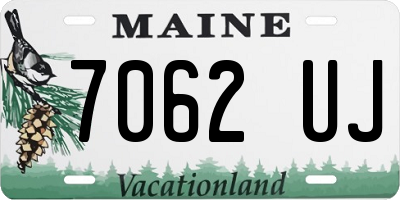 ME license plate 7062UJ