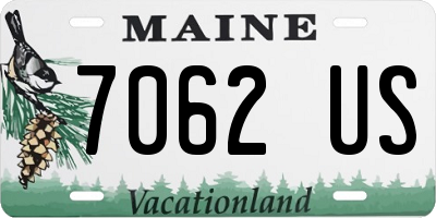 ME license plate 7062US