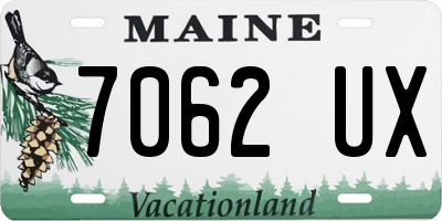 ME license plate 7062UX