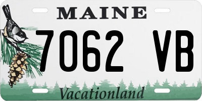 ME license plate 7062VB