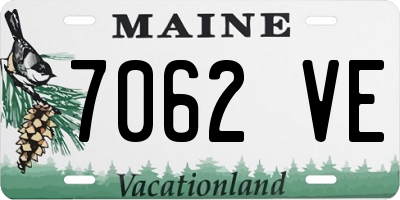 ME license plate 7062VE