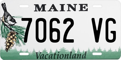 ME license plate 7062VG