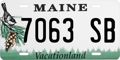 ME license plate 7063SB