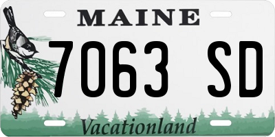 ME license plate 7063SD