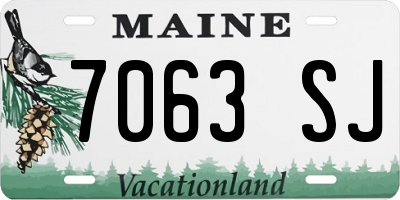 ME license plate 7063SJ
