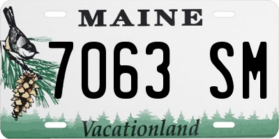 ME license plate 7063SM