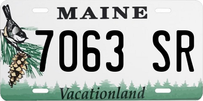ME license plate 7063SR