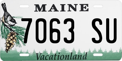 ME license plate 7063SU