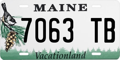 ME license plate 7063TB