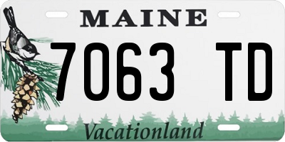 ME license plate 7063TD