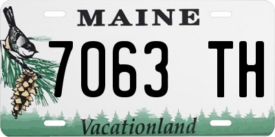 ME license plate 7063TH