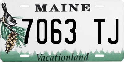ME license plate 7063TJ