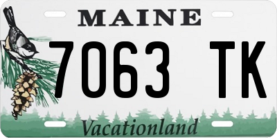 ME license plate 7063TK