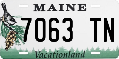 ME license plate 7063TN