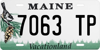 ME license plate 7063TP