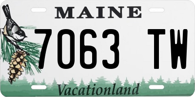 ME license plate 7063TW
