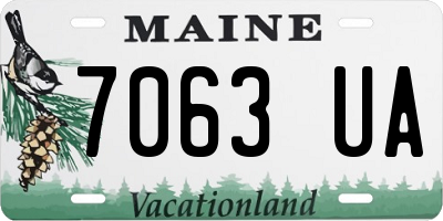ME license plate 7063UA