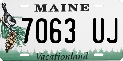 ME license plate 7063UJ