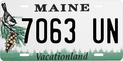 ME license plate 7063UN