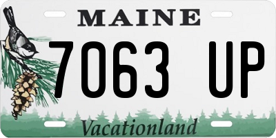 ME license plate 7063UP