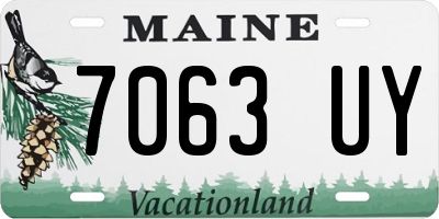 ME license plate 7063UY