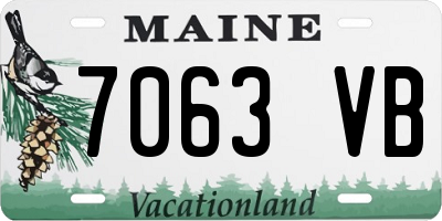 ME license plate 7063VB