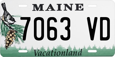 ME license plate 7063VD