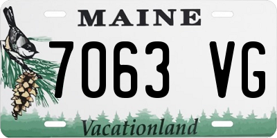 ME license plate 7063VG