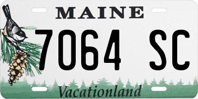 ME license plate 7064SC
