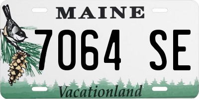 ME license plate 7064SE