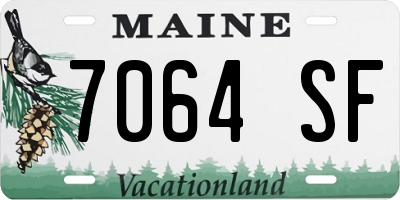 ME license plate 7064SF