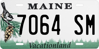 ME license plate 7064SM