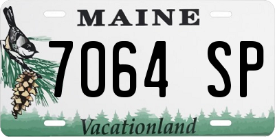 ME license plate 7064SP