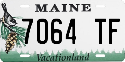 ME license plate 7064TF