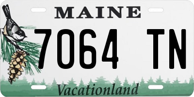 ME license plate 7064TN