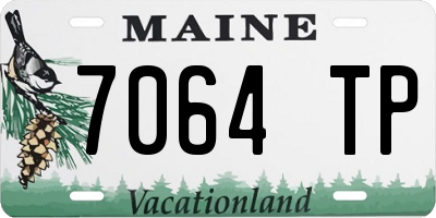ME license plate 7064TP