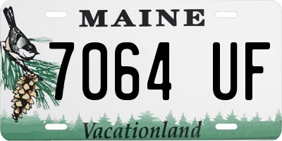 ME license plate 7064UF